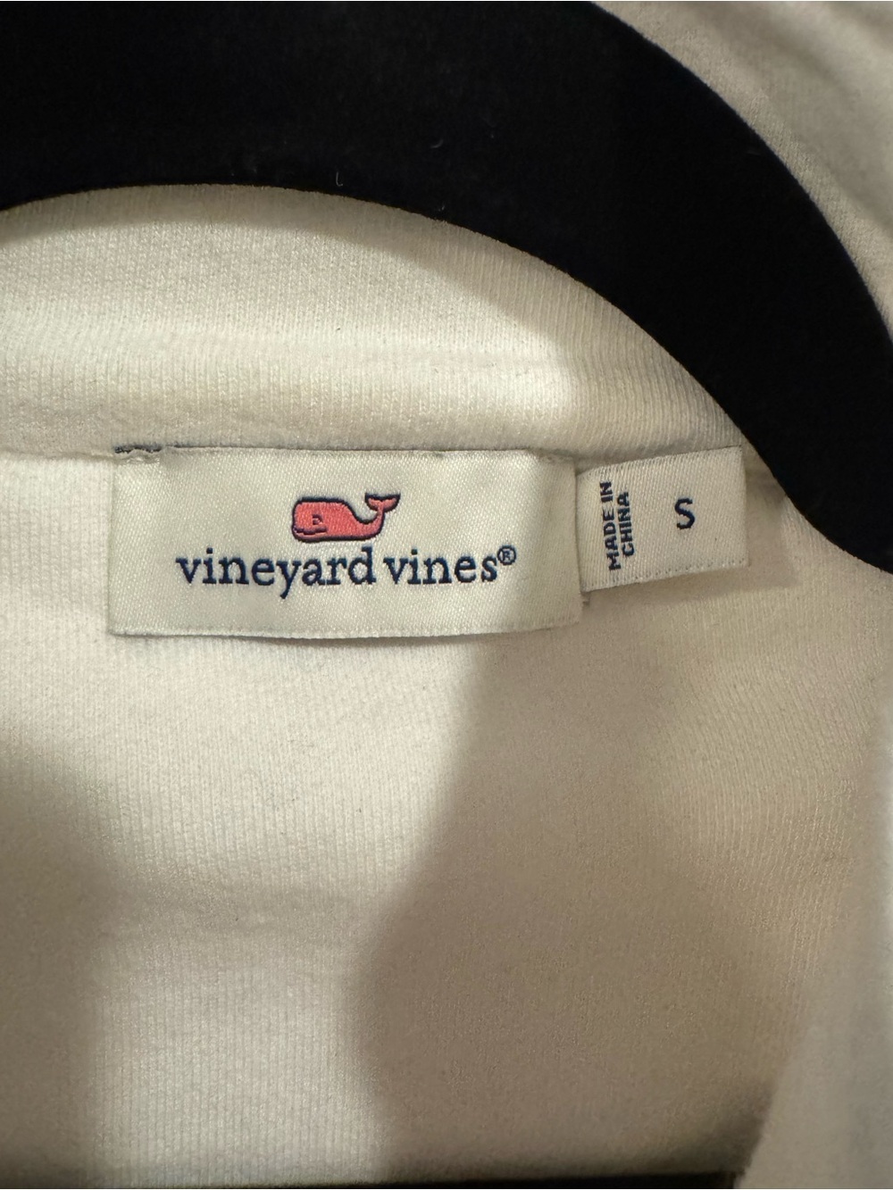 Vineyard Vines Shep Sweatshirt Womens Small White Lace Accent Whale Logo Prep - Picture 7 of 9